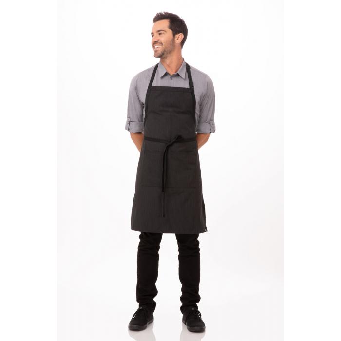 Bib Apron with Contrasting Ties