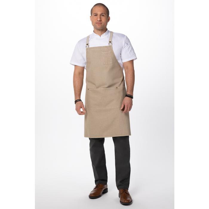 Austin Natural Denim Cross Back Apron