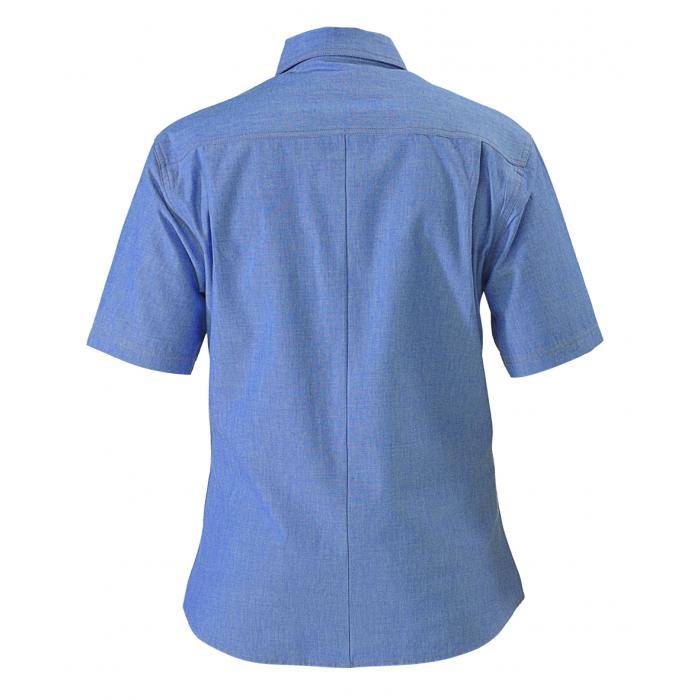 Women'S Chambray Shirt - Short Sleeve