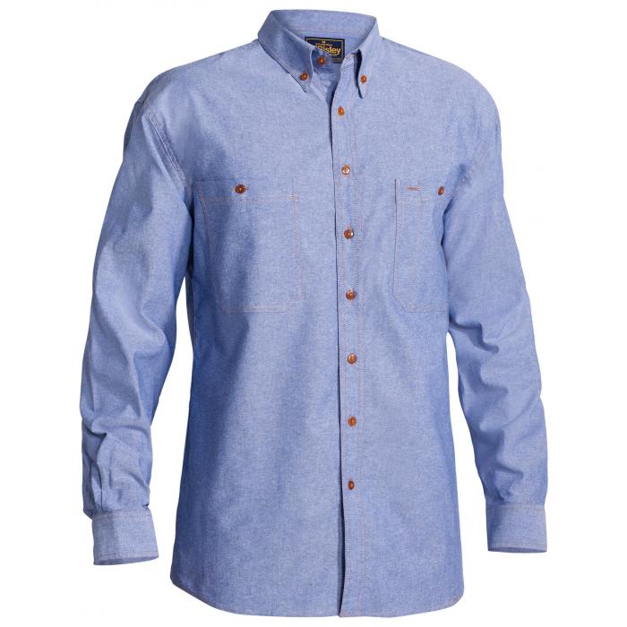 Chambray Traditional Fit Shirt - Blue