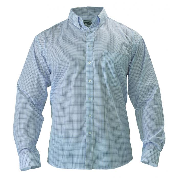 Yarn Dyed Check Business Shirt - Long Sleeve W/ Pocket