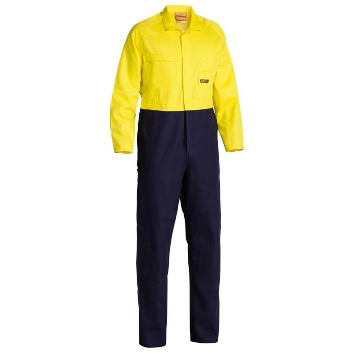 Hi Vis Drill Coverall - Yellow/Navy