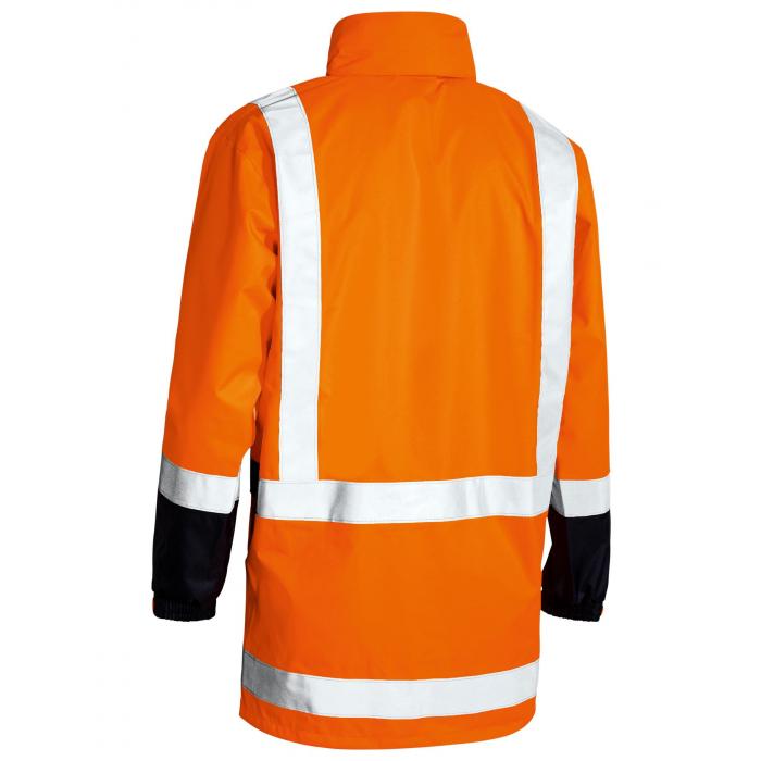 Taped Hi Vis Rain Shell Jacket - Orange