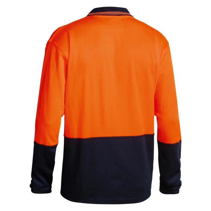 Hi Vis Polo Traditional Fit Shirt - Orange/Navy