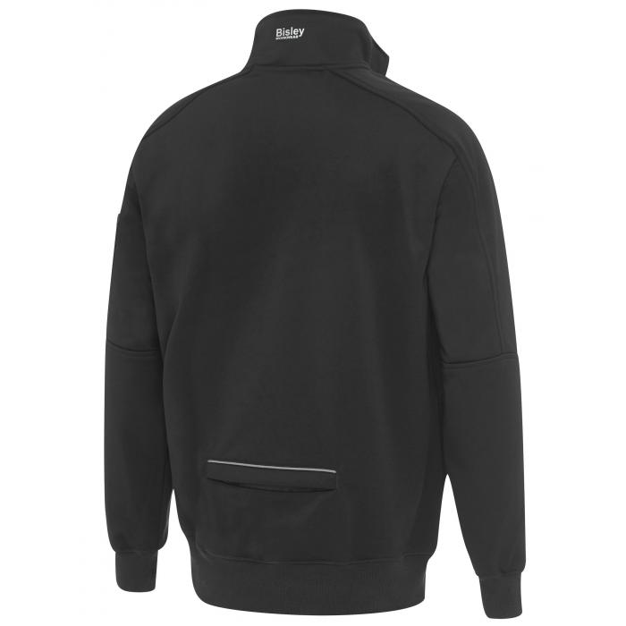 Work Fleece 1/4 Zip Pullover with Sherpa Lining - Black