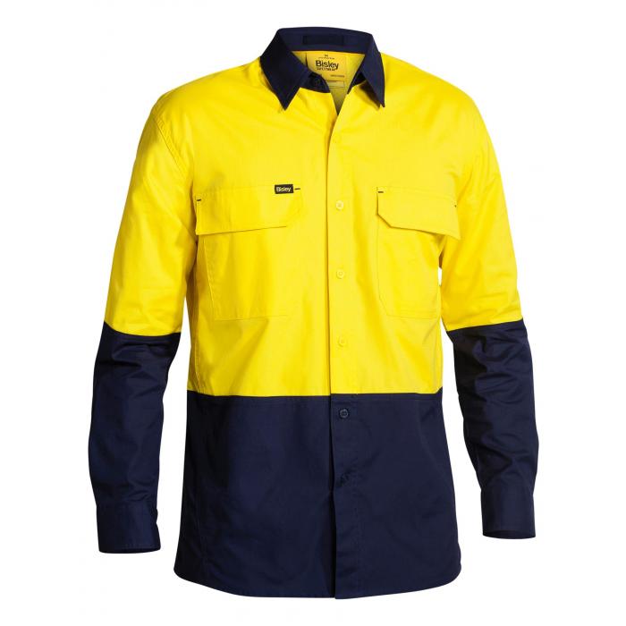 X Airflow Hi Vis Ripstop Shirt - Yellow/Navy