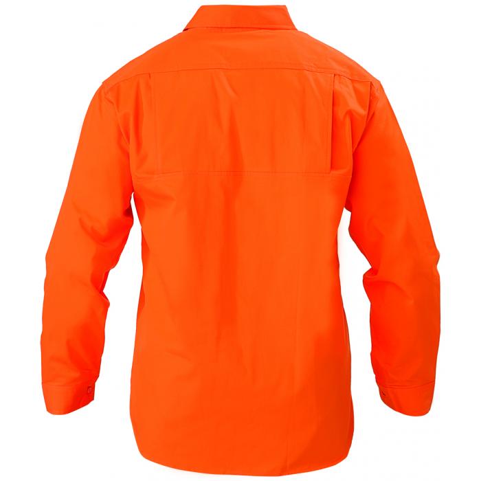 Hi Vis Cool Lightweight Drill Shirt - Long Sleeve W/ Gusset Cuff