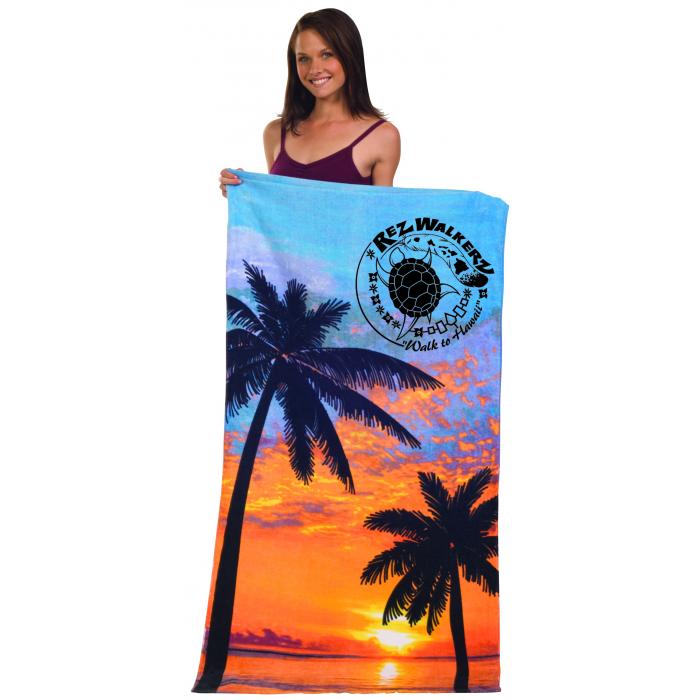 Stock Fibre Reactive Print Beach Towel