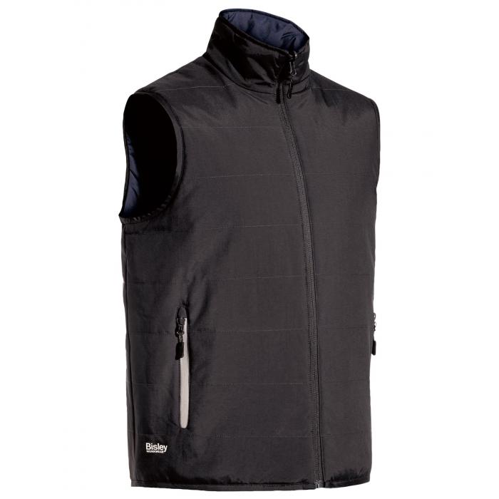 Reversible Puffer Vest - Charcoal