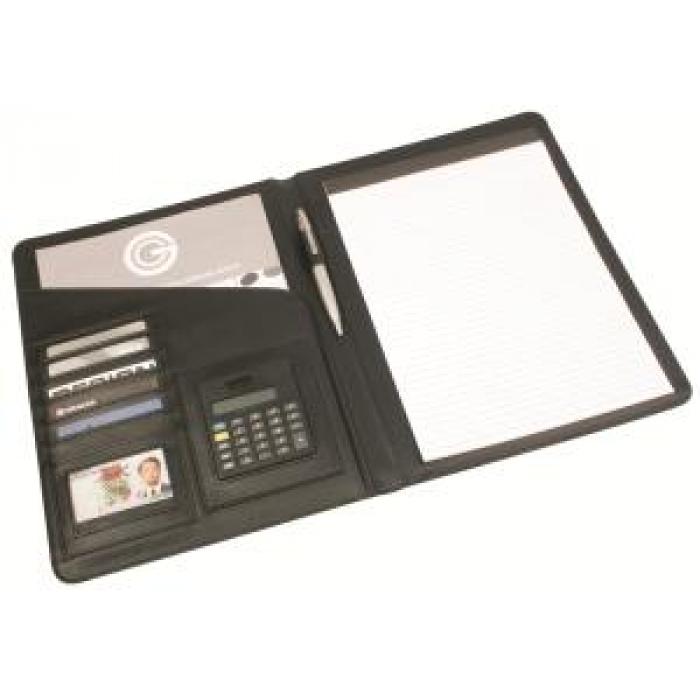 Leather Compendium Note Pad with Pen Holder
