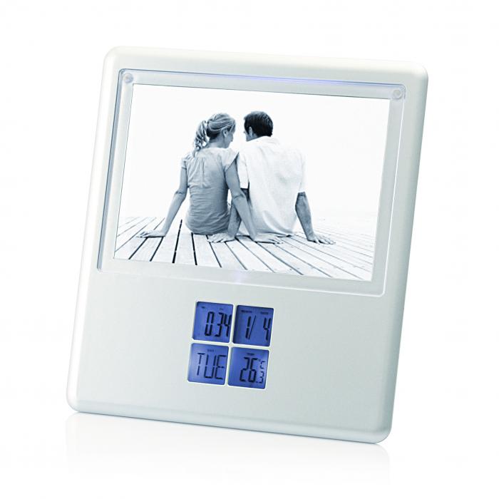 Multifunction LCD Alarm Clock with Photo Frame 