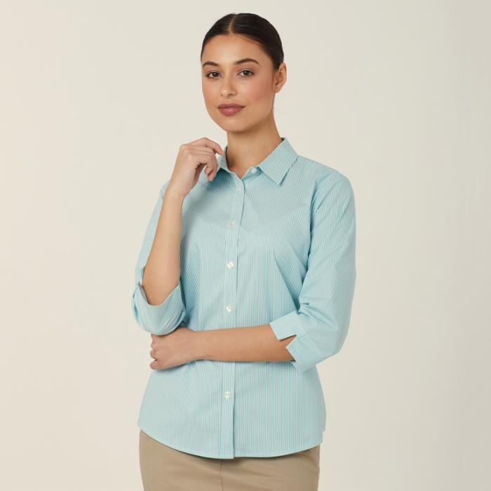Womens Avignon Stripe 3/4 Sleeve Shirt