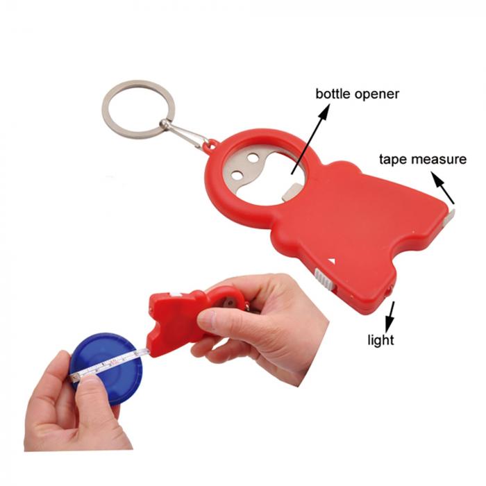 Bottle Opener with Light and Tape Measure