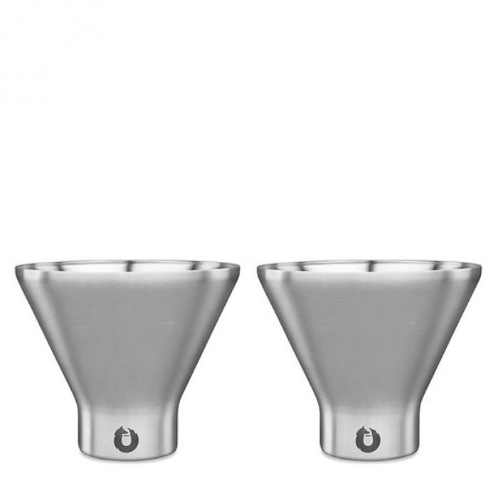 Snowfox - Stainless Steel Martini Glasses - Set of 2