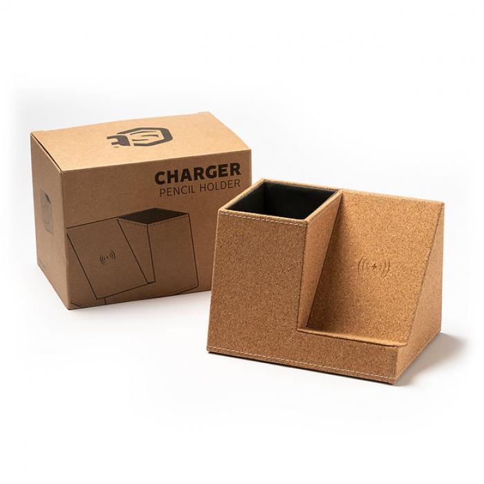 Cork Pencil Holder with wireless charger