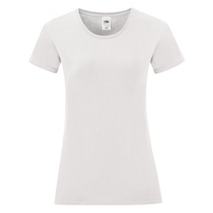 Women White Iconic T-shirt - Fruit of the Loom