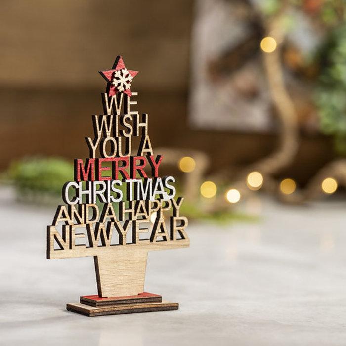 Christmas Tree die Cut Message