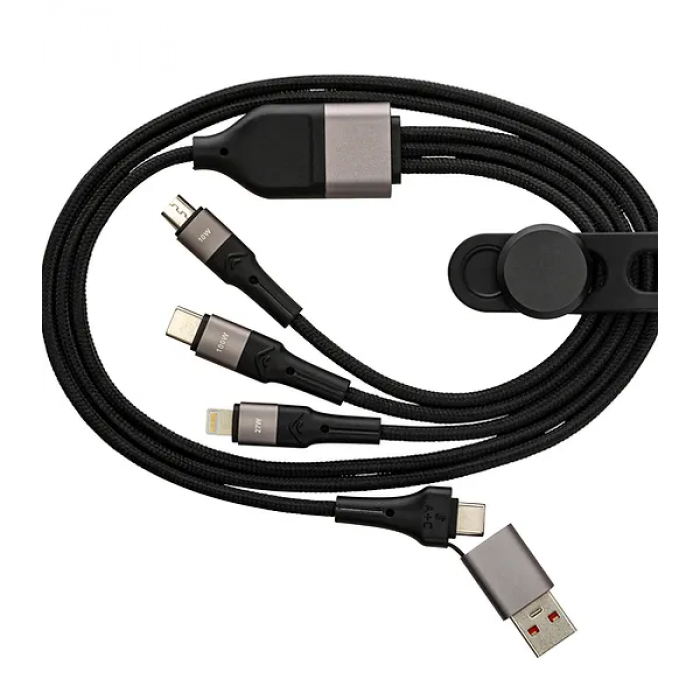 6-in-1 charging cable with LED display