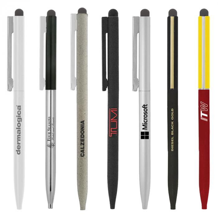 BND78S SARI STYLUS, THIN TWIST METAL BALL PEN