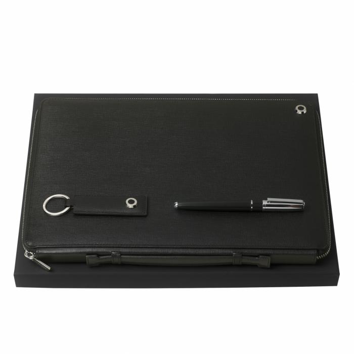 Set Hugo Boss (Classic rollerball Pen, Conference Folder A4 & Key Ring)