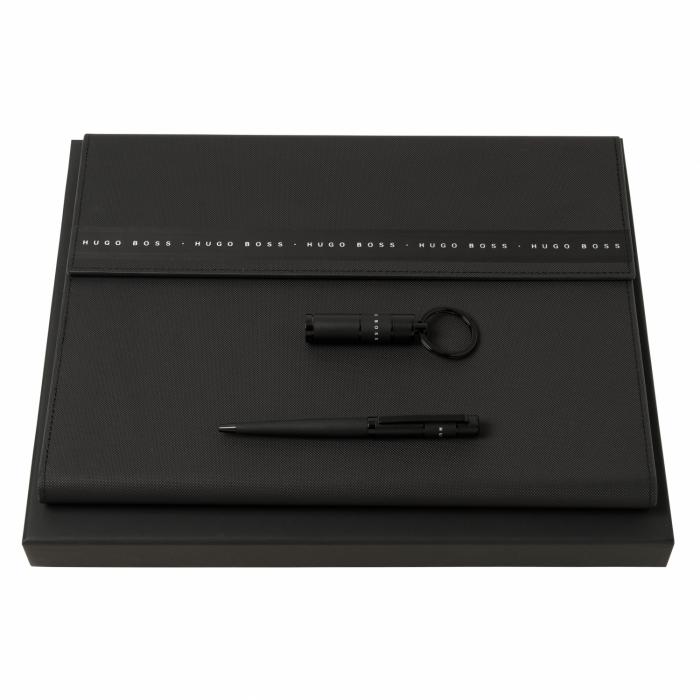 Set Ribbon Black (ballpoint Pen, Folder A4 & Usb Stick)