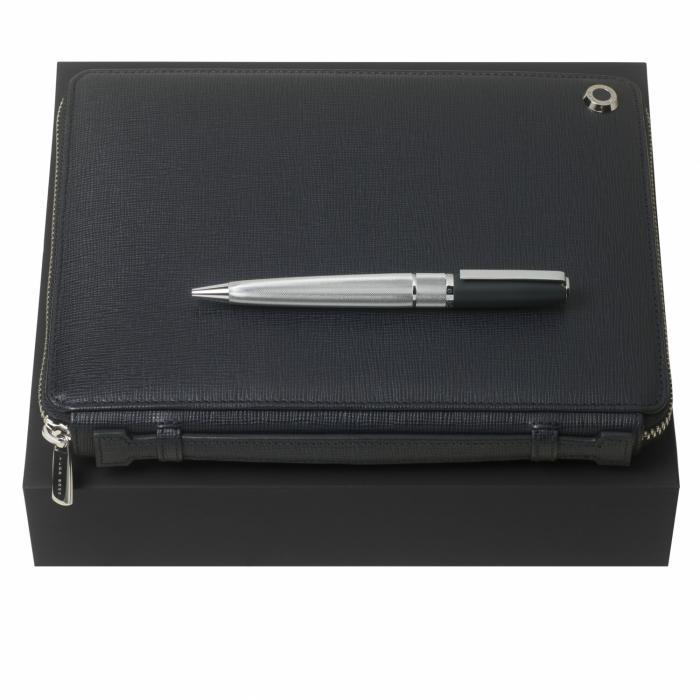 Set Hugo Boss Blue (ballpoint Pen Pad & Conference Folder A5)