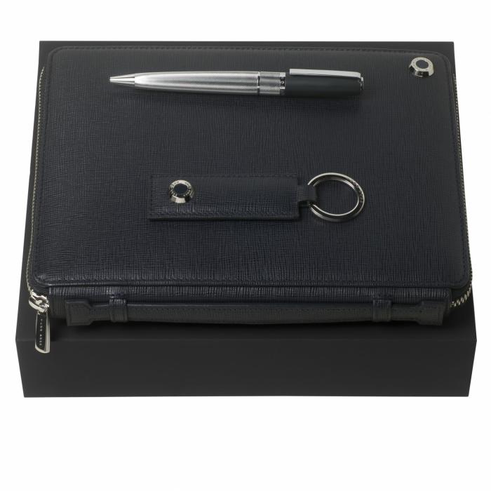 Set Hugo Boss Blue (ballpoint Pen Pad, Conference Folder A5 & Key Ring)