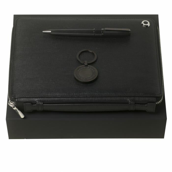 Set Hugo Boss Black (ballpoint Pen Pad, Conference Folder A5 & Key Ring)
