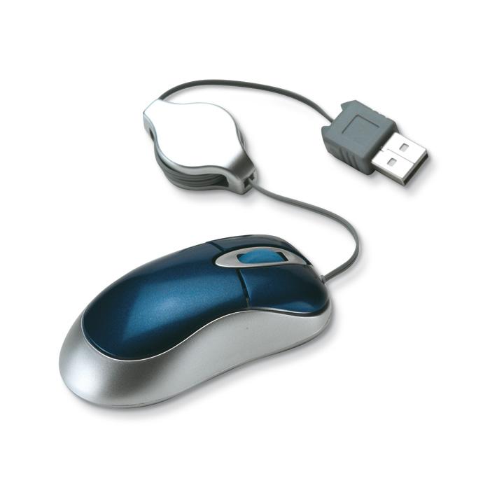 Optical Mouse With Retractable Cable