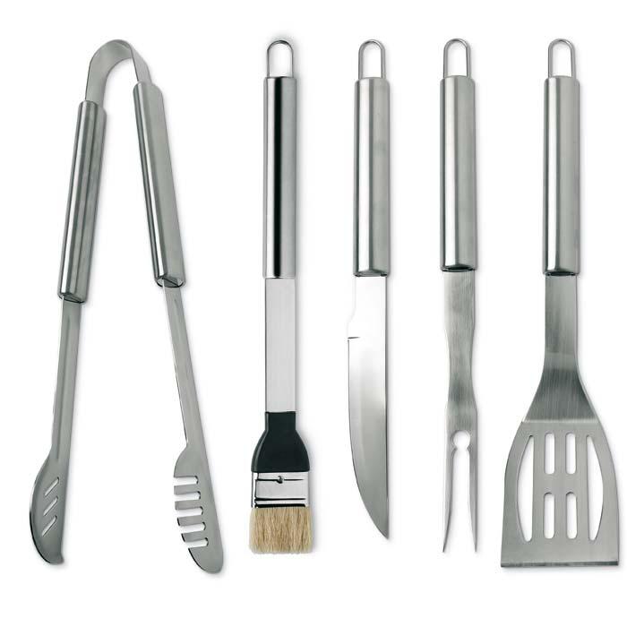 5 Bbq Tools In Aluminium Case
