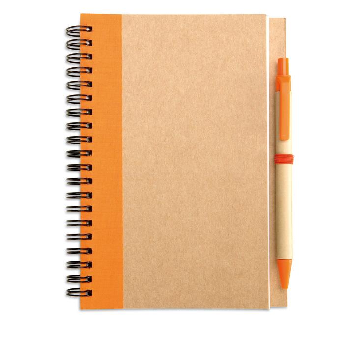 Customised Recycled Notebook + Pen