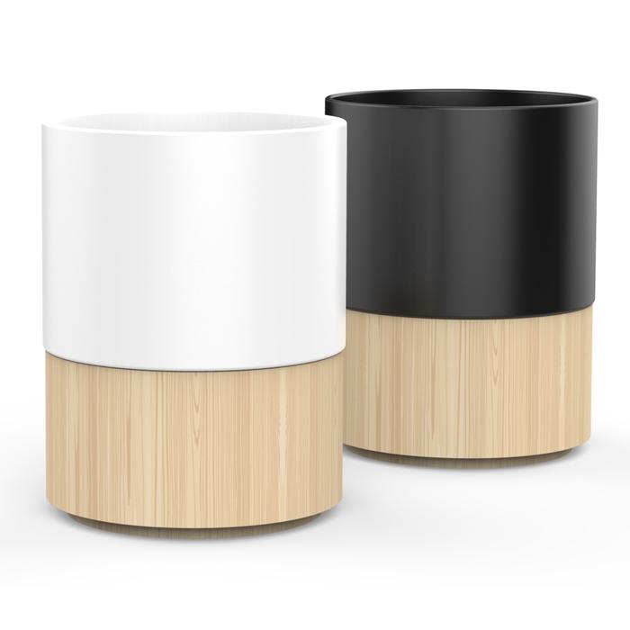 Ceramic Coffee Mug with Bamboo Base