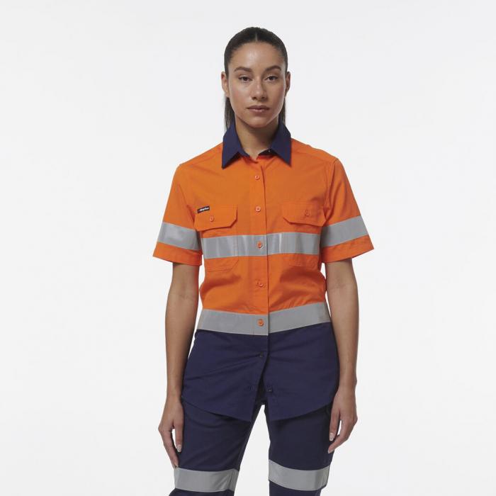 Womens Workcool Vented Reflective Short Sleeve Shirt