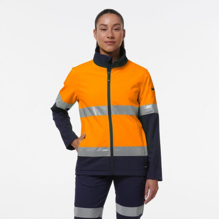 Womens Reflective Spliced Soft Shell Jacket