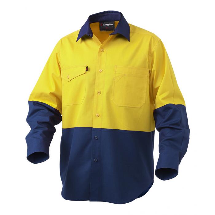 Mens Workcool 2 Spliced Shirt Long Sleeve
