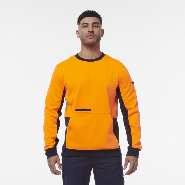 Hi Vis Spliced Crew Neck Fleece