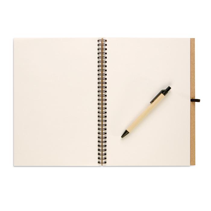Recycled Notebook With Plastic Pen