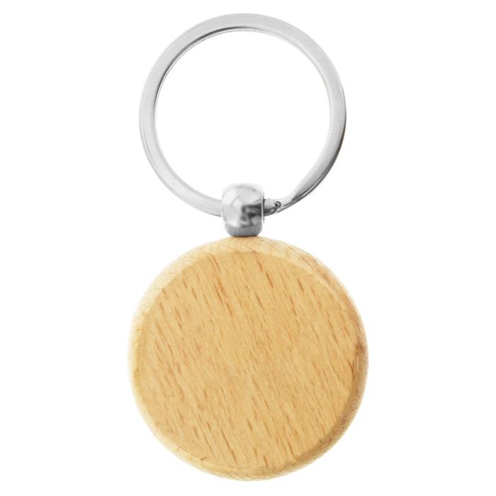 Wood Round Key Ring
