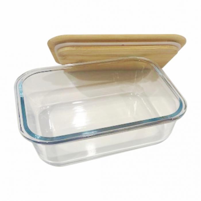 Glass Lunch Box with Bamboo Lid