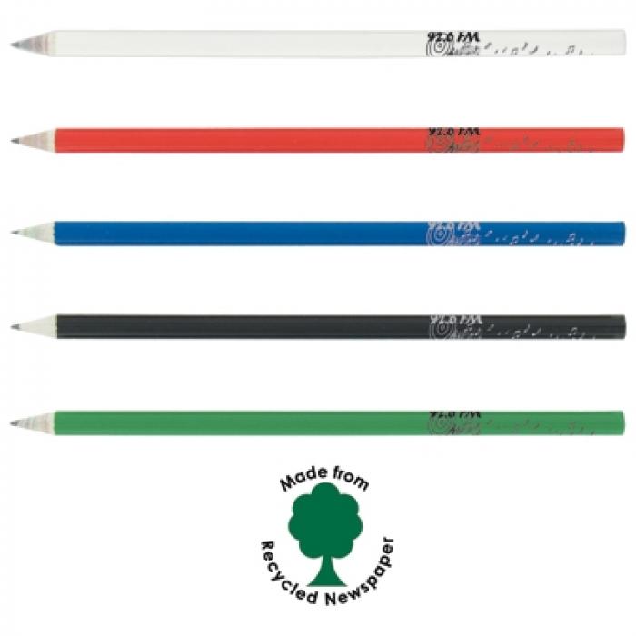 Sharpened Full Length Recycled Newspaper Pencils
