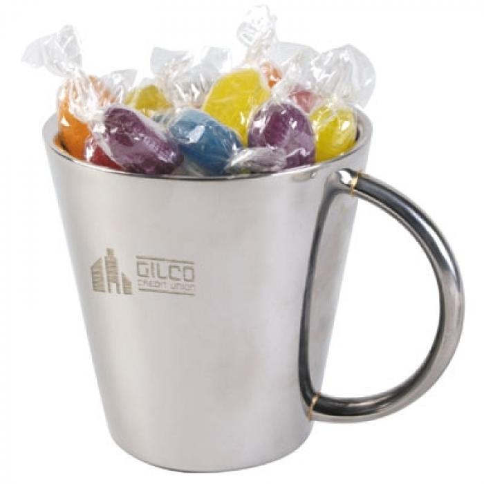 Assorted Colour Fiesta Fruits In Double Wall Stainless Steel Coffee Mug