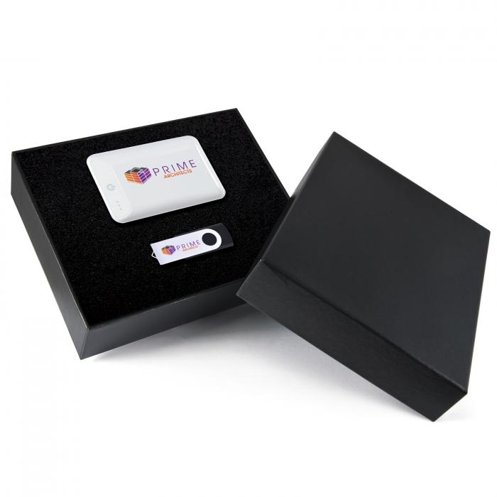 Superior Gift Set - Photon Power Bank, Swivel Flash Drive