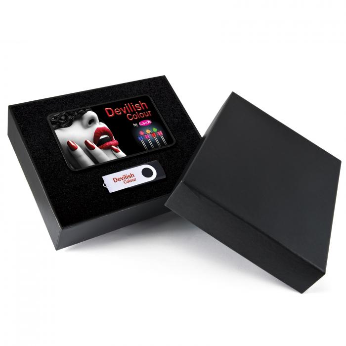Superior Gift Set - Vivid Light Up Power Bank, Swivel Flash Drive