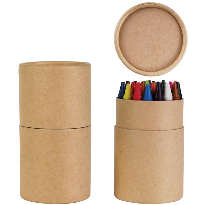 Custom Design Assorted Colour Crayons in Cardboard Tube