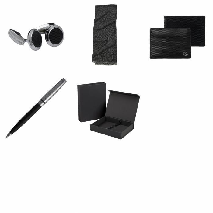 Set Christian Lacroix Black (ballpoint Pen, Card Holder, Cufflinks & Scarve)