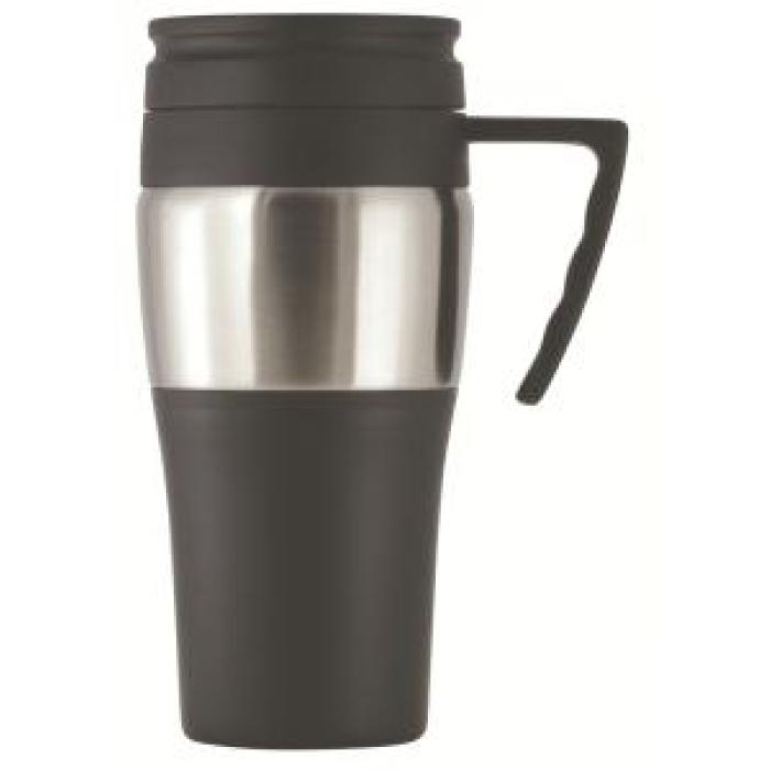 400Ml Plastic/Stainless Steel Thermo Travel Mug
