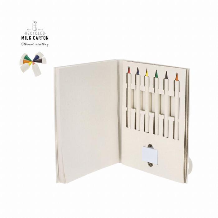 Pen-Notebook Set Recycled Milk Carton