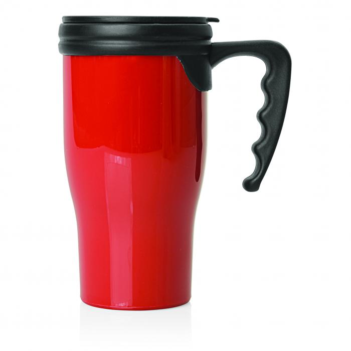 Double Walled Plastic Thermo Travel Mug