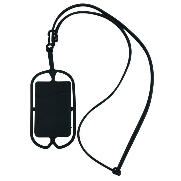 Silicone Lanyard With Mobile Pocket