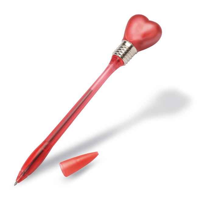 Heart Shape Light Top Ball Pen